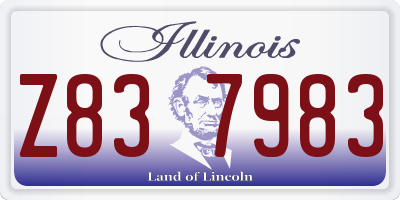 IL license plate Z837983