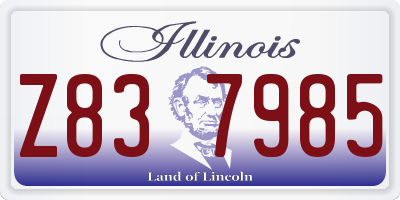 IL license plate Z837985