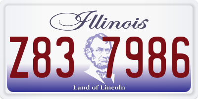 IL license plate Z837986