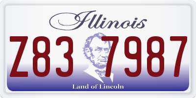 IL license plate Z837987