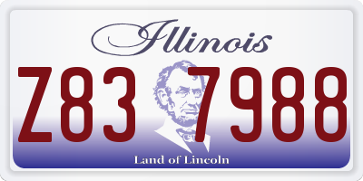 IL license plate Z837988