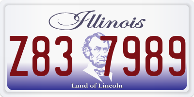 IL license plate Z837989