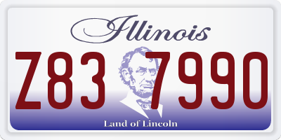 IL license plate Z837990