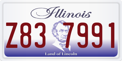 IL license plate Z837991