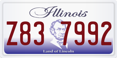 IL license plate Z837992