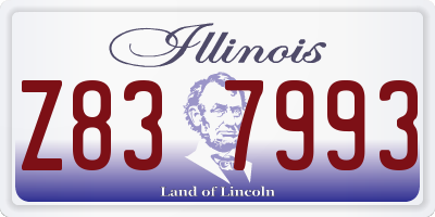 IL license plate Z837993