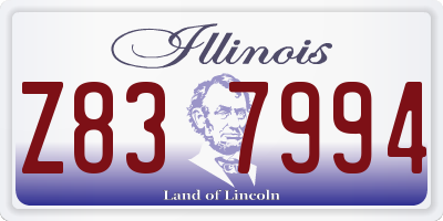 IL license plate Z837994