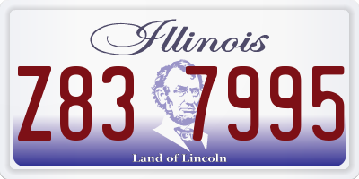 IL license plate Z837995