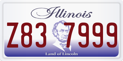 IL license plate Z837999