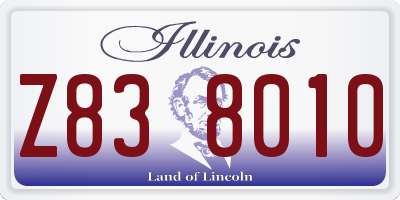 IL license plate Z838010