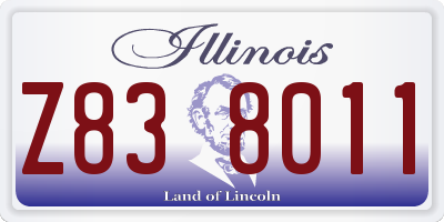 IL license plate Z838011