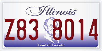 IL license plate Z838014