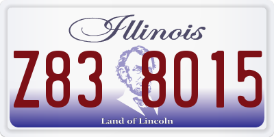 IL license plate Z838015