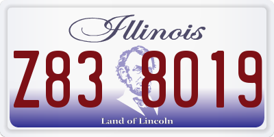 IL license plate Z838019