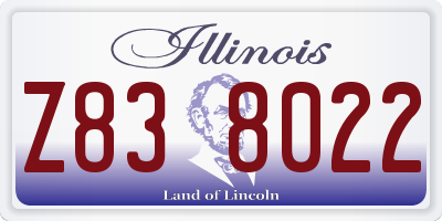 IL license plate Z838022