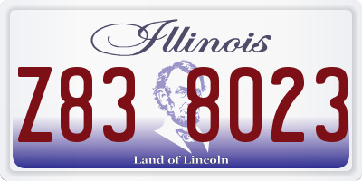 IL license plate Z838023