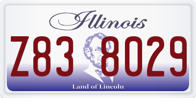 IL license plate Z838029