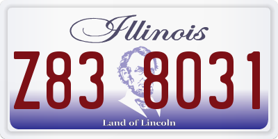 IL license plate Z838031