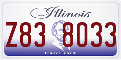 IL license plate Z838033