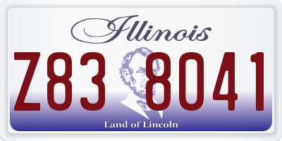 IL license plate Z838041