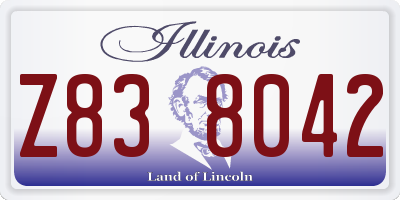 IL license plate Z838042