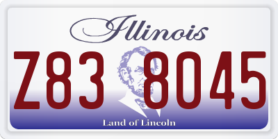 IL license plate Z838045
