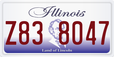 IL license plate Z838047