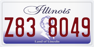 IL license plate Z838049