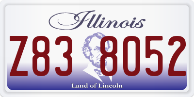 IL license plate Z838052