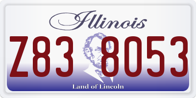 IL license plate Z838053