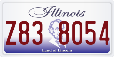 IL license plate Z838054