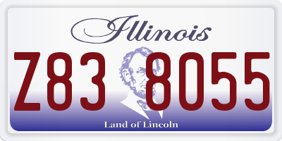 IL license plate Z838055