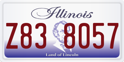 IL license plate Z838057