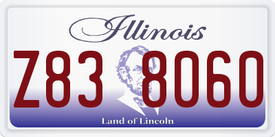 IL license plate Z838060