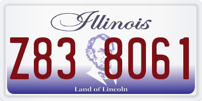 IL license plate Z838061