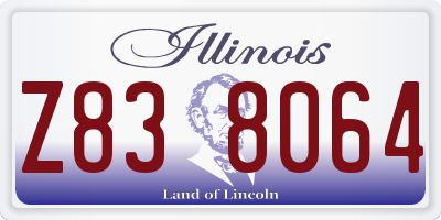 IL license plate Z838064