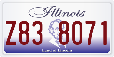 IL license plate Z838071