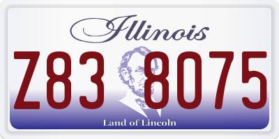 IL license plate Z838075