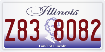 IL license plate Z838082