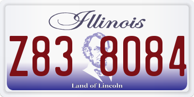 IL license plate Z838084