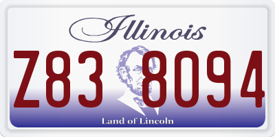 IL license plate Z838094