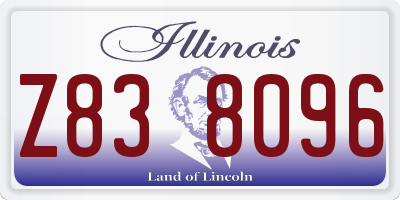 IL license plate Z838096