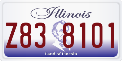 IL license plate Z838101