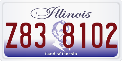 IL license plate Z838102