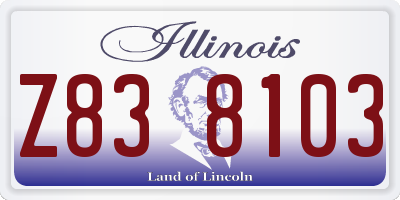 IL license plate Z838103