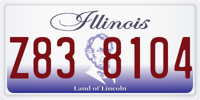 IL license plate Z838104