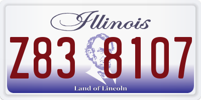 IL license plate Z838107