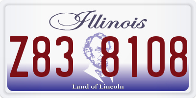 IL license plate Z838108