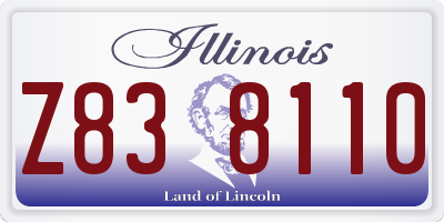 IL license plate Z838110