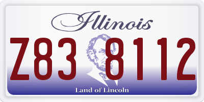 IL license plate Z838112